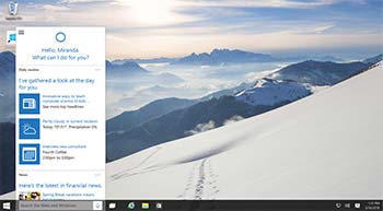 Скриншот Cortana